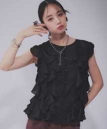 HARE | ノースリーブフリルシャツ(HARE)(シャツ/ブラウス)