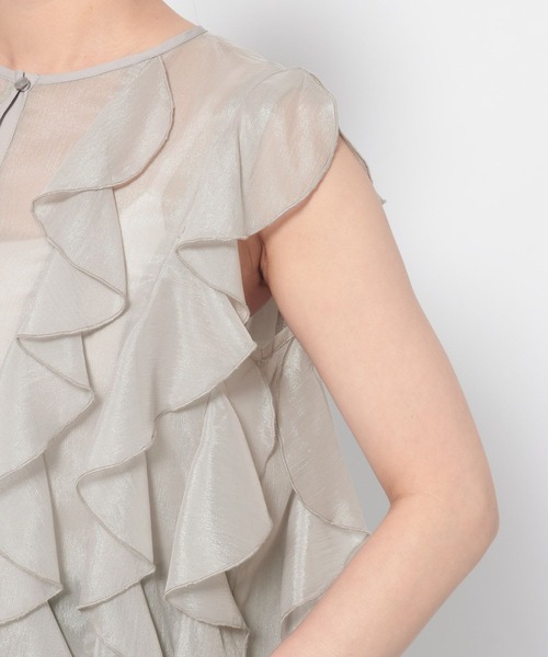 HARE（ハレ）の「ノースリーブフリルシャツ(HARE)（シャツ/ブラウス・レディース・ライトグレー/ブラック・FREE）」の20枚目の写真