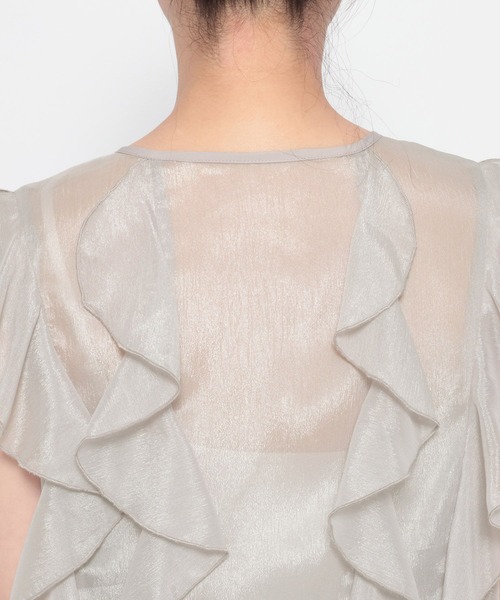 HARE（ハレ）の「ノースリーブフリルシャツ(HARE)（シャツ/ブラウス・レディース・ライトグレー/ブラック・FREE）」の22枚目の写真