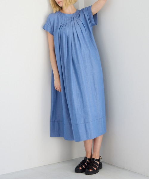 R-ISM(リズム)の「【接触冷感】シャンブレーテントワンピース(ワンピース・レディース・ブルー/ネイビー・4)」の16枚目の写真