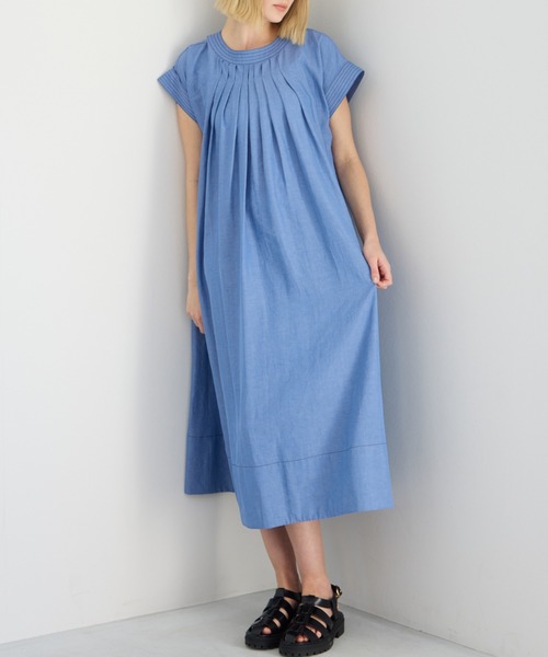 R-ISM(リズム)の「【接触冷感】シャンブレーテントワンピース(ワンピース・レディース・ブルー/ネイビー・4)」の19枚目の写真