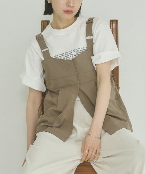 hunch(ハンチ)の「【接触冷感】2WAY バックドロストビスチェ(ベスト・レディース・モカ/イエロー/ブラック・FREE)」の3枚目の写真