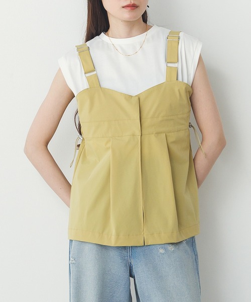 hunch(ハンチ)の「【接触冷感】2WAY バックドロストビスチェ(ベスト・レディース・モカ/イエロー/ブラック・FREE)」の6枚目の写真