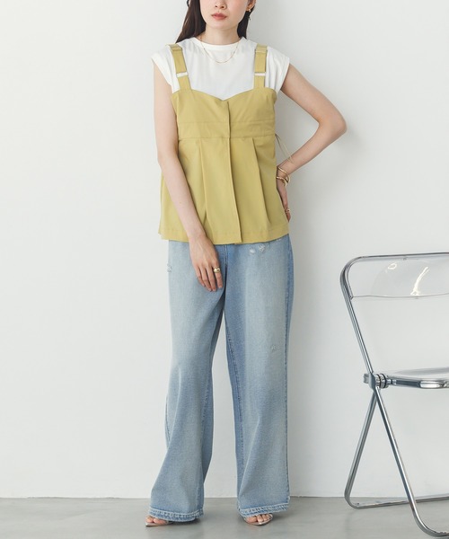 hunch(ハンチ)の「【接触冷感】2WAY バックドロストビスチェ(ベスト・レディース・モカ/イエロー/ブラック・FREE)」の11枚目の写真