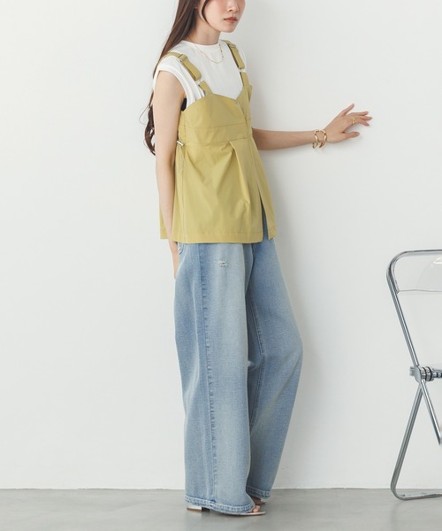 hunch(ハンチ)の「【接触冷感】2WAY バックドロストビスチェ(ベスト・レディース・モカ/イエロー/ブラック・FREE)」の10枚目の写真