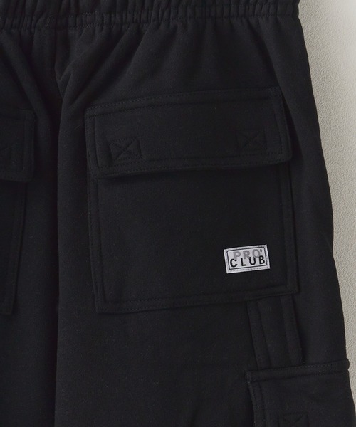 PRO CLUB (プロクラブ)の「Pro Club/プロクラブ Heavyweight Fleece Cargo Pants スウェットパンツ カーゴパンツ(スウェットパンツ・メンズ・ブラック/ヘザーグレー・M/L/XL)」の4枚目の写真