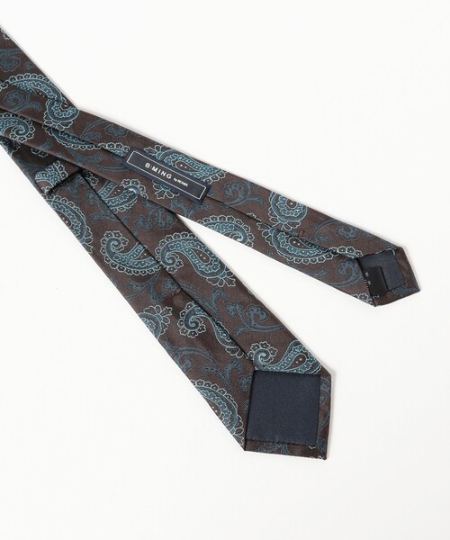 B:MING by BEAMS（ビーミングバイビームス）の「シルク ペイズリー ナロー ネクタイ 25FW（ネクタイ・メンズ・ブラウン/ダークブラウン/グリーン/オリーブ/ブルー/ネイビー・ONE SIZE）」の9枚目の写真