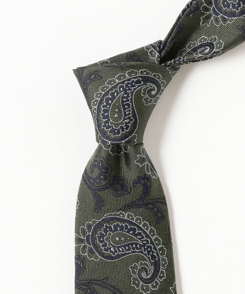 B:MING by BEAMS（ビーミングバイビームス）の「シルク ペイズリー ナロー ネクタイ 25FW（ネクタイ・メンズ・ブラウン/ダークブラウン/グリーン/オリーブ/ブルー/ネイビー・ONE SIZE）」の14枚目の写真