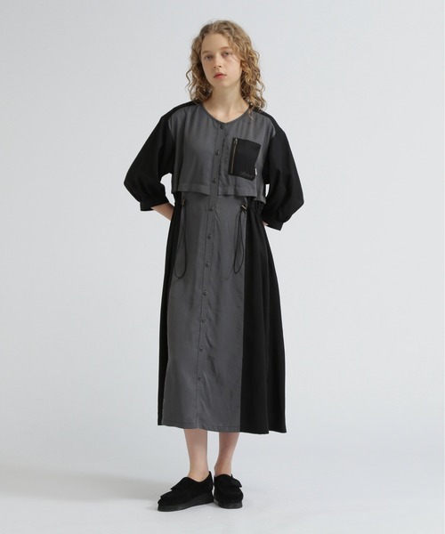 *AVIREX* カラースケーム ロングシャツワンピース COLOR SCHEME LONG SHIRTS/カラースケームロングシャツ（シャツ