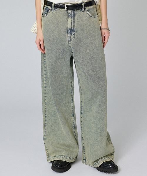 ONCILY（オンシェリー）の「SEMI-FLARED DENIM PANTS / セミフレアデニムパンツ（デニムパンツ・メンズ・ブラック/ブラック系その他/インディゴブルー/ブルー系その他・SMALL/MEDIUM/LARGE）」の2枚目の写真