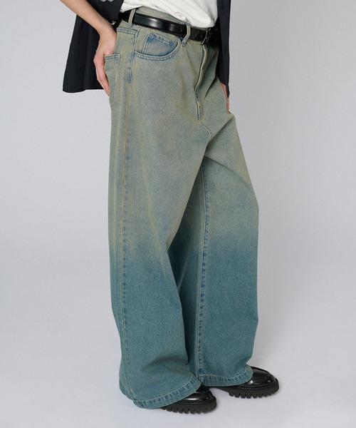 ONCILY（オンシェリー）の「SEMI-FLARED DENIM PANTS / セミフレアデニムパンツ（デニムパンツ・メンズ・ブラック/ブラック系その他/インディゴブルー/ブルー系その他・SMALL/MEDIUM/LARGE）」の4枚目の写真