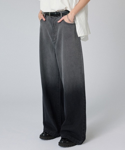 ONCILY（オンシェリー）の「SEMI-FLARED DENIM PANTS / セミフレアデニムパンツ（デニムパンツ・メンズ・ブラック/ブラック系その他/インディゴブルー/ブルー系その他・SMALL/MEDIUM/LARGE）」の3枚目の写真