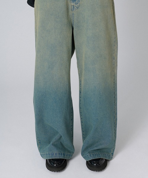 セール】SEMI-FLARED DENIM PANTS / セミフレアデニムパンツ（デニム