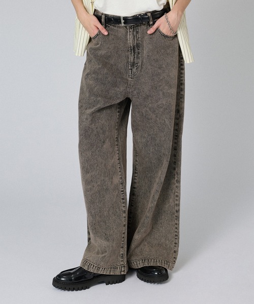 ONCILY（オンシェリー）の「SEMI-FLARED DENIM PANTS / セミフレアデニムパンツ（デニムパンツ・メンズ・ブラック/ブラック系その他/インディゴブルー/ブルー系その他・SMALL/MEDIUM/LARGE）」の5枚目の写真