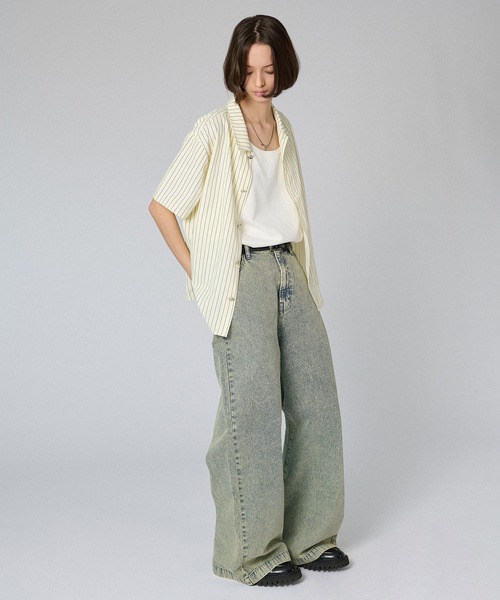 ONCILY（オンシェリー）の「SEMI-FLARED DENIM PANTS / セミフレアデニムパンツ（デニムパンツ・メンズ・ブラック/ブラック系その他/インディゴブルー/ブルー系その他・SMALL/MEDIUM/LARGE）」の17枚目の写真