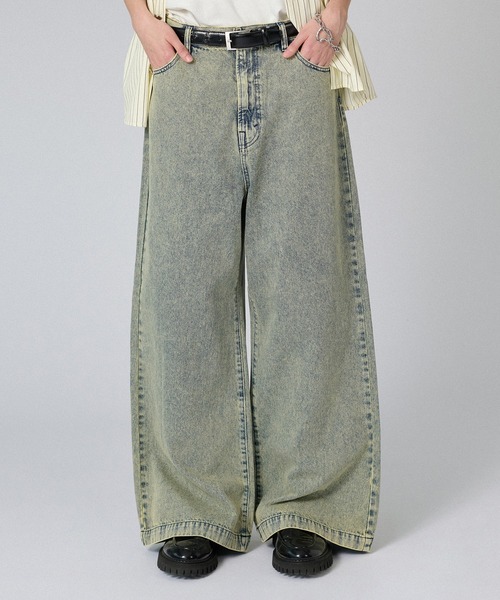 セール】SEMI-FLARED DENIM PANTS / セミフレアデニムパンツ（デニム