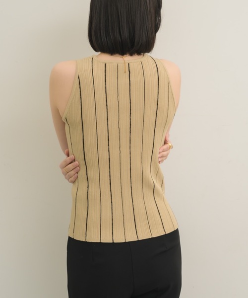 マルチストライプニットタンクトップ（タンクトップ）｜NEUNA（ヌナ