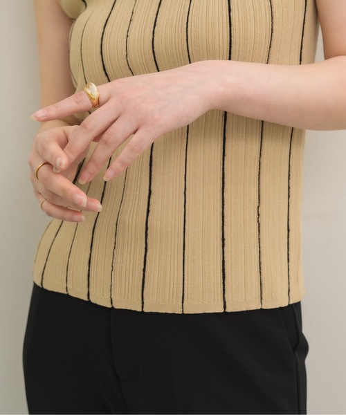 マルチストライプニットタンクトップ（タンクトップ）｜NEUNA（ヌナ