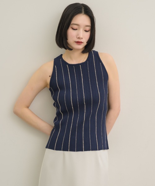 NEUNA（ヌナ）の「マルチストライプニットタンクトップ（タンクトップ・レディース・ネイビー/ブルー/ベージュ・FREE）」の11枚目の写真