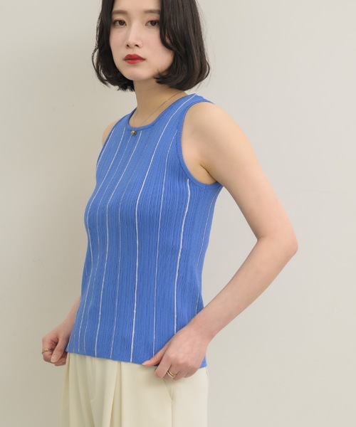 NEUNA（ヌナ）の「マルチストライプニットタンクトップ（タンクトップ・レディース・ネイビー/ブルー/ベージュ・FREE）」の22枚目の写真