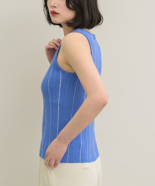 NEUNA（ヌナ）の「マルチストライプニットタンクトップ（タンクトップ・レディース・ネイビー/ブルー/ベージュ・FREE）」の19枚目の写真