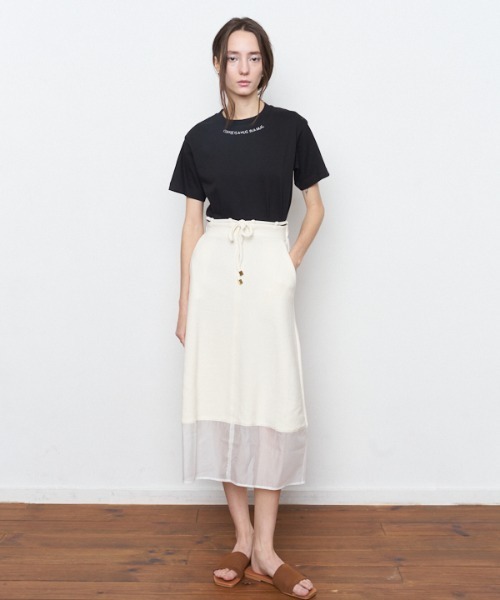 Muel Chic(ミュエルシック)の「Minfy skirt ミンフィースカート(スカート・レディース・ブラック/オフホワイト/ミント・FREE)」の15枚目の写真