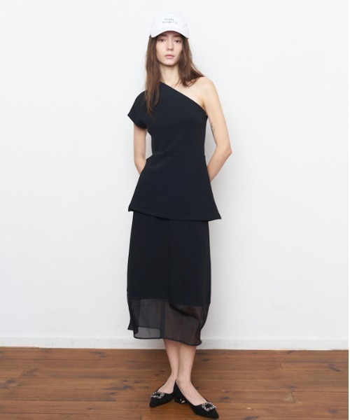 Muel Chic(ミュエルシック)の「Minfy skirt ミンフィースカート(スカート・レディース・ブラック/オフホワイト/ミント・FREE)」の17枚目の写真