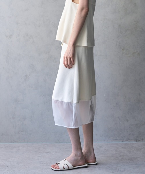 Muel Chic(ミュエルシック)の「Minfy skirt ミンフィースカート(スカート・レディース・ブラック/オフホワイト/ミント・FREE)」の13枚目の写真