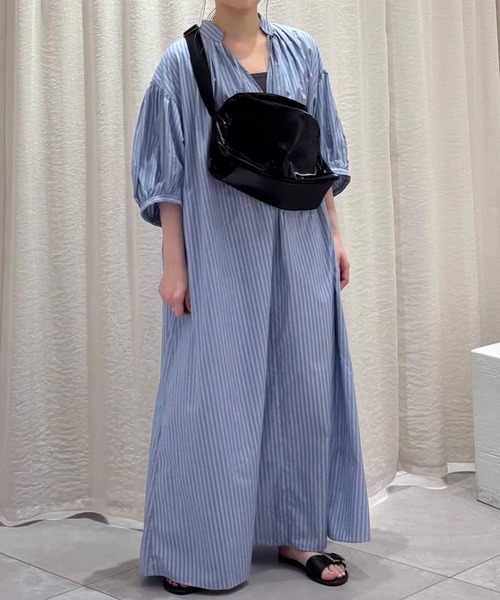 BABYLONE（バビロン）の「スキッパーロングワンピース（ワンピース・レディース・ピンク/ネイビー/ブルー・フリー）」の4枚目の写真