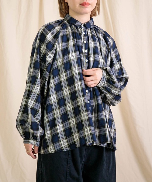 Brocante（ブロカント）の「[Brocante / ブロカント] 60sビエラチェック グランロンシャツ（シャツ/ブラウス・レディース・グリーン系その他/ブルー系その他・2）」の5枚目の写真