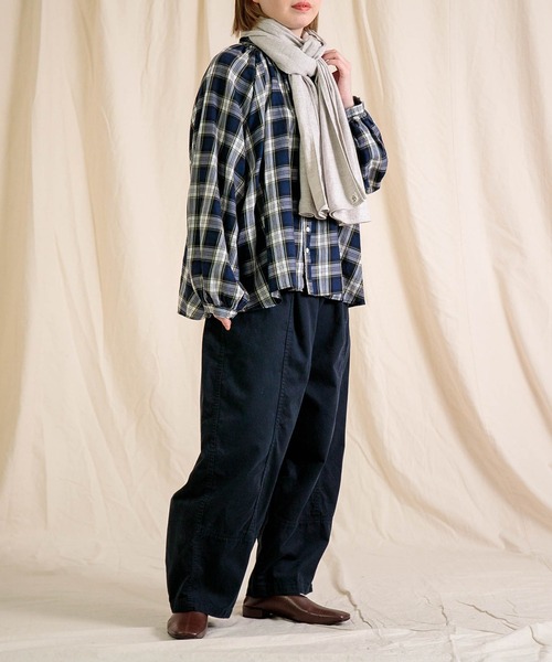 サントドミンゴ専用 Brocante / ブロカント] 60sビエラチェック グランロンシャツ