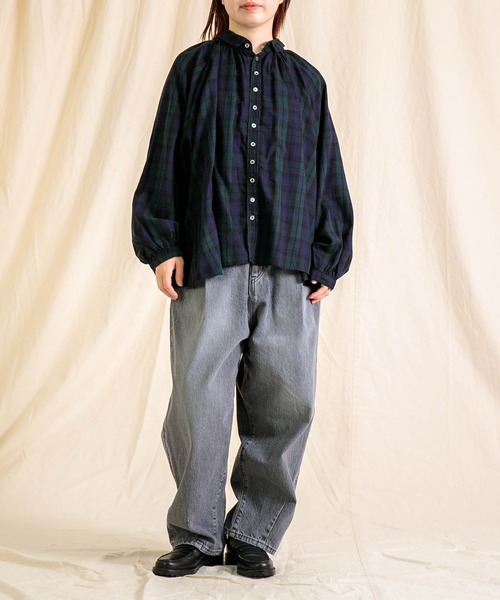 Brocante（ブロカント）の「[Brocante / ブロカント] 60sビエラチェック グランロンシャツ（シャツ/ブラウス・レディース・グリーン系その他/ブルー系その他・2）」の14枚目の写真