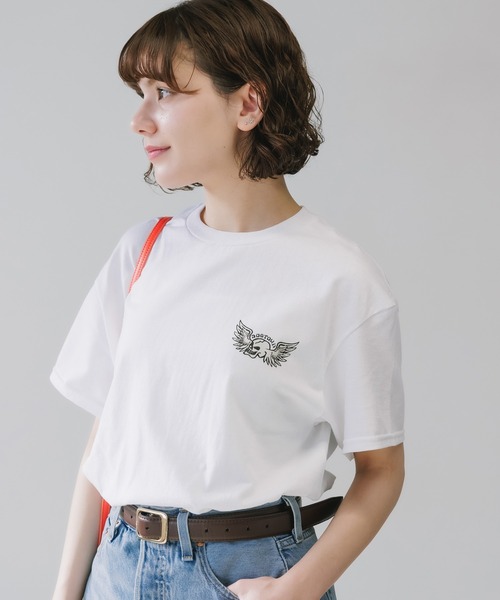 ダウンタウン　グッズ DOGTOWN/ドッグタウン SKULL WING Tシャツ 半袖（Tシャツ