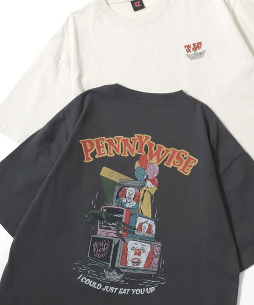Lazar(ラザル)の「Warner Bros./ワーナーブラザース IT/イット オーバーサイズ ピグメント風 ヴィンテージ加工 半袖Tシャツ/レディース メンズ(Tシャツ/カットソー・レディース・ブラック系その他/ホワイト系その他2/ブラック系その他2/ホワイト系その他/ホワイト系その他4/ブラック系その他3/ブラック系その他5/ホワイト系その他5/ホワイト系その他6/ホワイト系その他3/ブラック系その他4/ブラック系その他6・M/L/LL)」の1枚目の写真