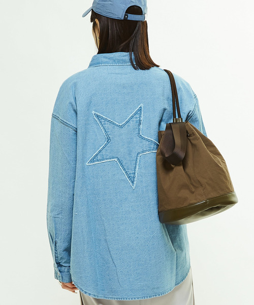 ★CONVERSE TOKYO STAR PATCH DENIM SHIRT CONVERSE TOKYO｜STAR☆ PATCH DENIM SHIRT | Rakuten Fashion