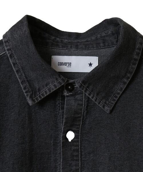 CONVERSE TOKYO(コンバーストウキョウ)の「STAR★ PATCH DENIM SHIRT(シャツ/ブラウス・レディース・ブラック/サックスブルー・FREE)」の13枚目の写真