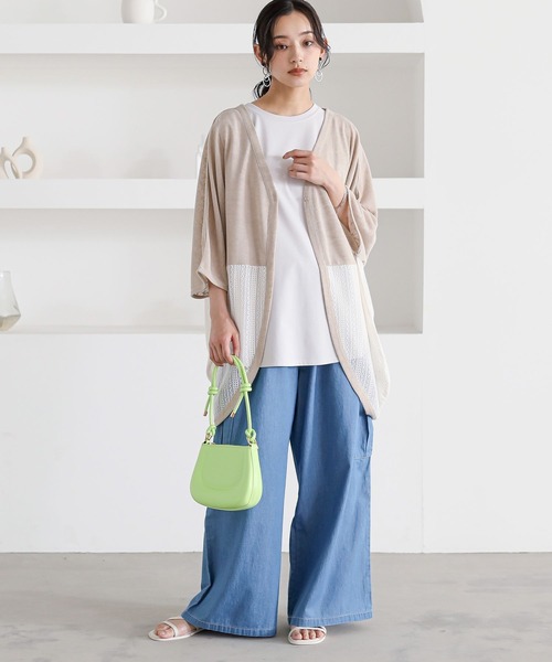 n'OrLABEL(ノアールレーベル)の「『サスペンダー付きギャザーワイドデニムパンツ』(カーゴパンツ・レディース・ブルー/ネイビー・1/2)」の12枚目の写真