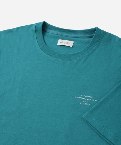 Saturdays NYC（サタデーズ ニューヨークシティ ）の「Gotham Establish Slash SS T-Shirt（Tシャツ/カットソー・メンズ・ホワイト/グリーン/ブラック・L/M/S/XL）」の5枚目の写真