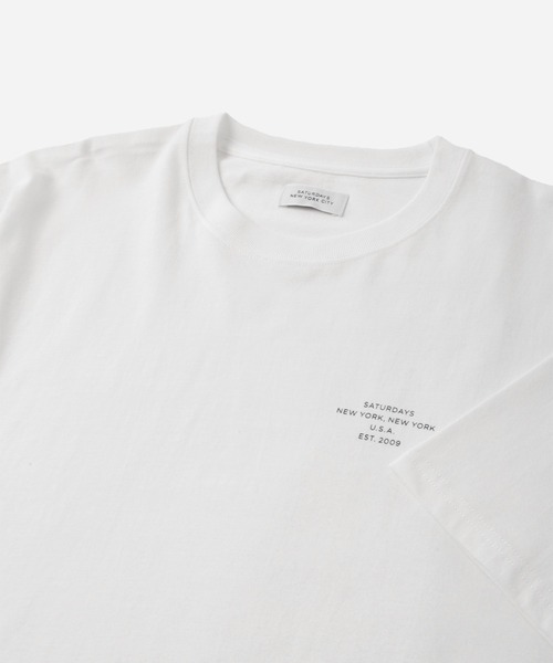 Saturdays NYC（サタデーズ ニューヨークシティ ）の「Gotham Establish Slash SS T-Shirt（Tシャツ/カットソー・メンズ・ホワイト/グリーン/ブラック・L/M/S/XL）」の7枚目の写真