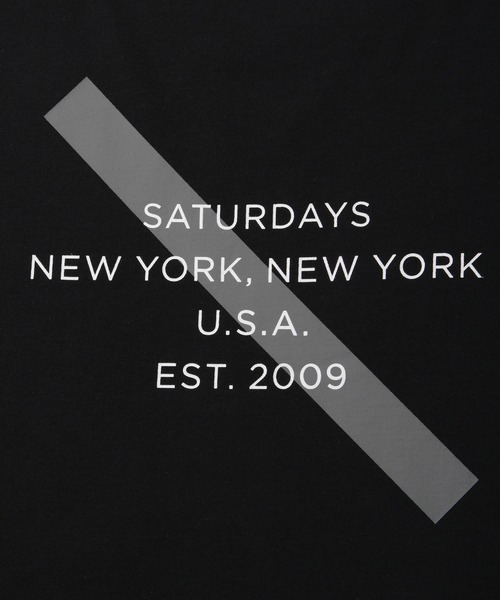 Saturdays NYC（サタデーズ ニューヨークシティ ）の「Gotham Establish Slash SS T-Shirt（Tシャツ/カットソー・メンズ・ホワイト/グリーン/ブラック・L/M/S/XL）」の9枚目の写真