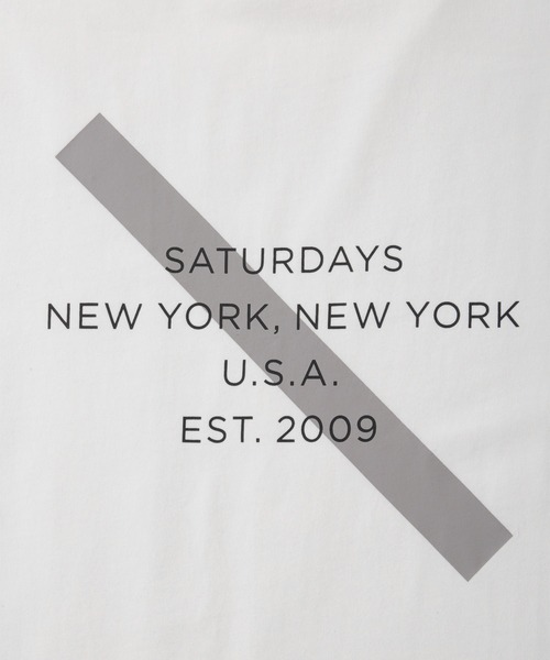 Saturdays NYC（サタデーズ ニューヨークシティ ）の「Gotham Establish Slash SS T-Shirt（Tシャツ/カットソー・メンズ・ホワイト/グリーン/ブラック・L/M/S/XL）」の10枚目の写真