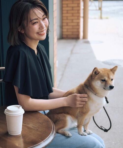 tシャツ 「Saori Oyamada × SLOANE × ANAYI」ドライポンチラッフルケープ プルオーバー レディース ANAYI tシャツ 「Saori Oyamada × SLOANE ANAYI」ドライポンチ