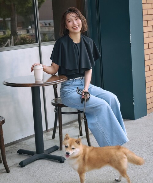 Saori Oyamada × SLOANE × ANAYI】ドライポンチラッフルケープ