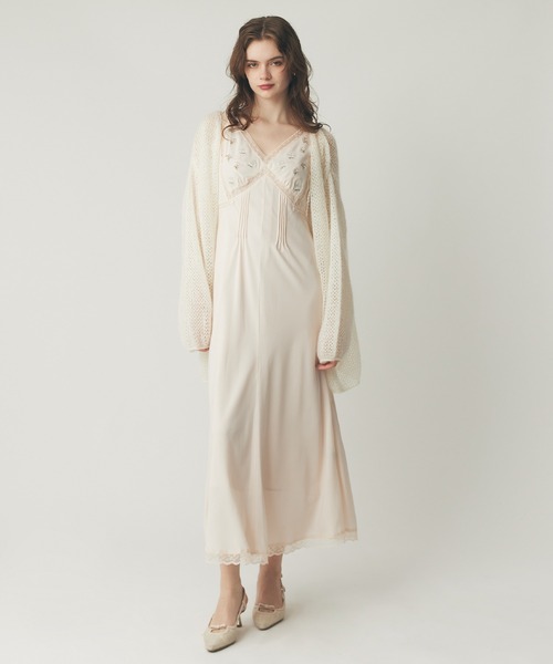 ME COUTURE（ミークチュール）の「フルール刺繍レースmixドレス（ワンピース・レディース・ピンク/アイボリー・00/FREE）」の16枚目の写真