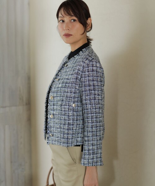 J.PRESS(ジェイプレス)の「【WEB限定カラーあり】ハイパワーデニムツイル ワイドパンツ(その他パンツ・レディース・ネイビー系/ベージュ系/ブラック系・T13/T17/T15)」の5枚目の写真