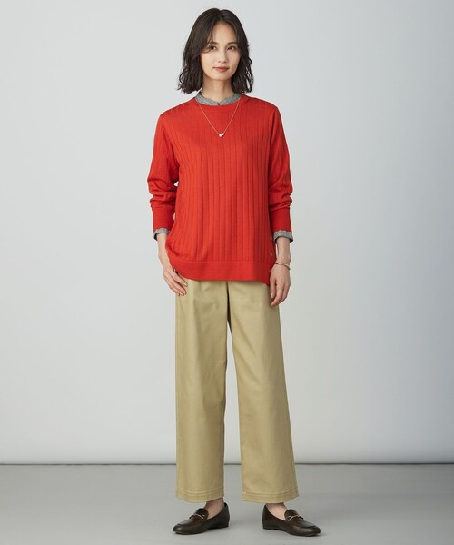 J.PRESS(ジェイプレス)の「【WEB限定カラーあり】ハイパワーデニムツイル ワイドパンツ(その他パンツ・レディース・ネイビー系/ベージュ系/ブラック系・T13/T17/T15)」の18枚目の写真