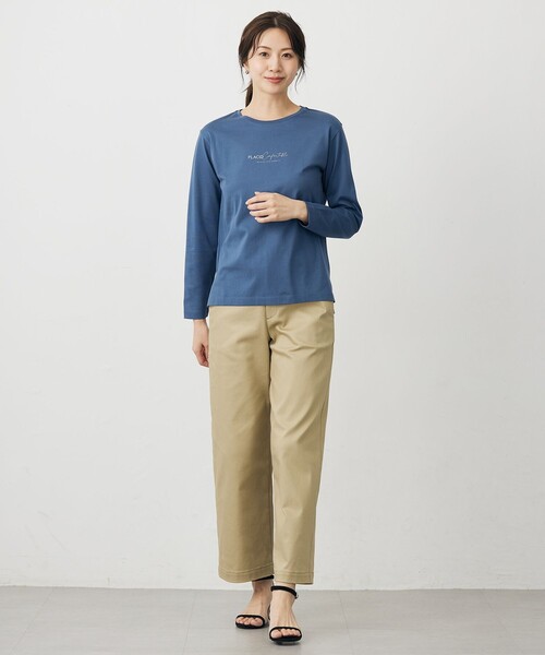J.PRESS(ジェイプレス)の「【WEB限定カラーあり】ハイパワーデニムツイル ワイドパンツ(その他パンツ・レディース・ネイビー系/ベージュ系/ブラック系・T13/T17/T15)」の20枚目の写真