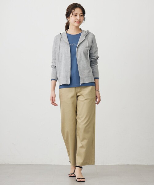 J.PRESS(ジェイプレス)の「【WEB限定カラーあり】ハイパワーデニムツイル ワイドパンツ(その他パンツ・レディース・ネイビー系/ベージュ系/ブラック系・T13/T17/T15)」の21枚目の写真