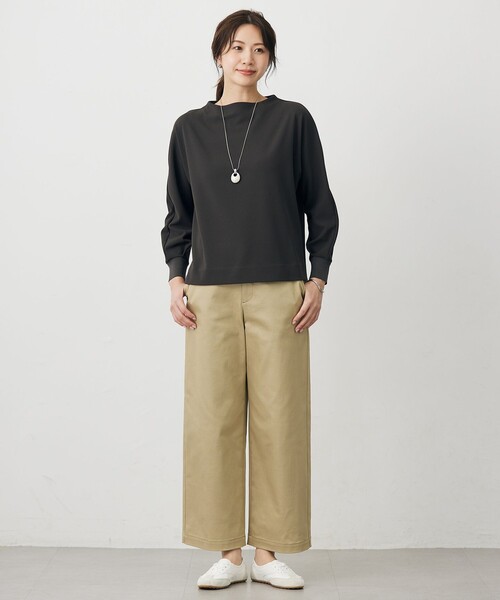 J.PRESS(ジェイプレス)の「【WEB限定カラーあり】ハイパワーデニムツイル ワイドパンツ(その他パンツ・レディース・ネイビー系/ベージュ系/ブラック系・T13/T17/T15)」の22枚目の写真