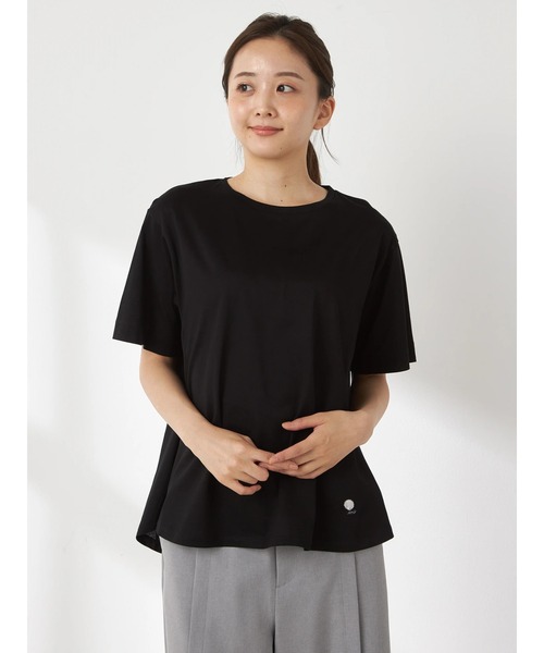 McGREGOR(マックレガー)の「【接触冷感】フレアTシャツ(Tシャツ/カットソー・レディース・サンドベージュ/ブラック/グリーン系その他・L/M)」の2枚目の写真